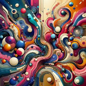 colorful abstract art poster with geometric shapes (55)